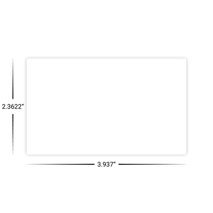 Custom Plastic 3.937" x 2.3622" Square Corner Cards