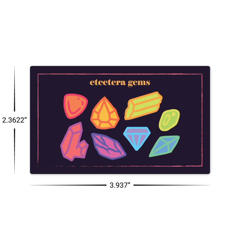 Custom Plastic 3.937" x 2.3622" Square Corner Cards