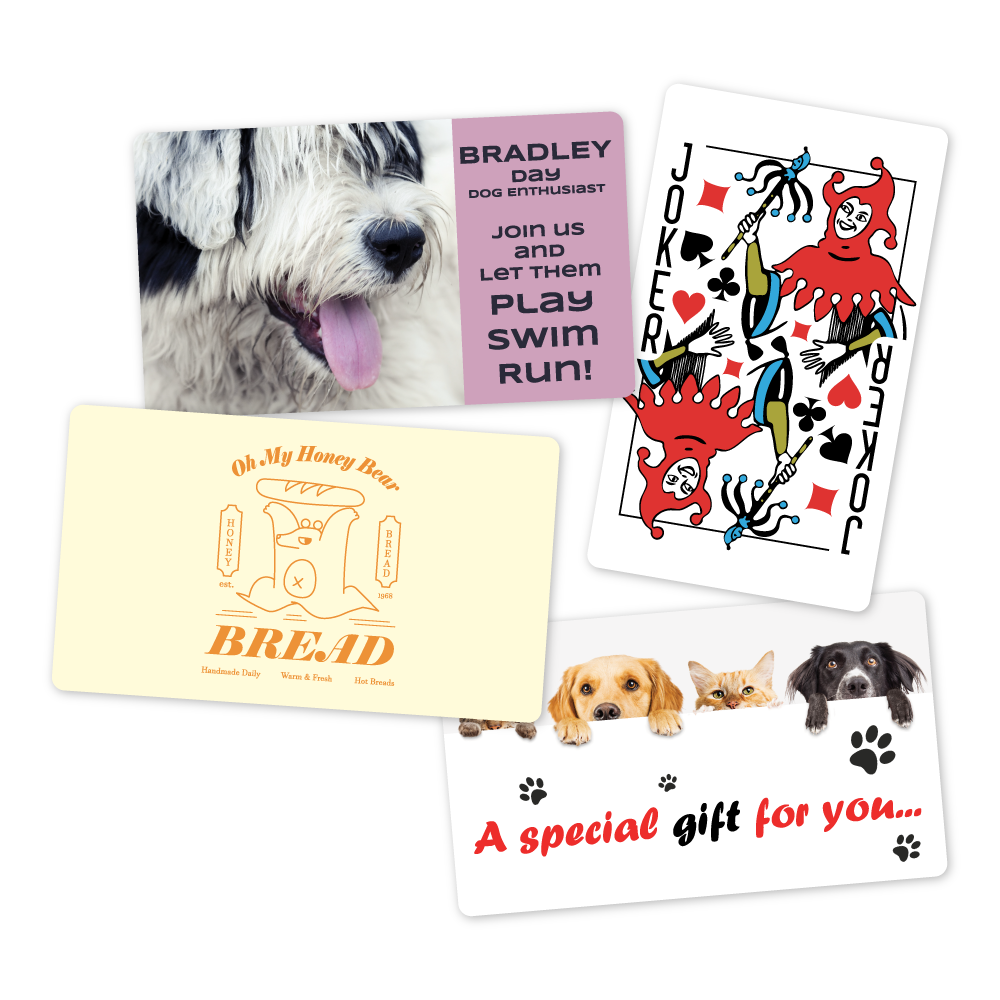 Custom Plastic 4.7244" x 2.7559" Cards