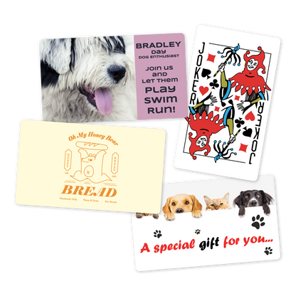 Custom Plastic 4.7244" x 2.7559" Cards