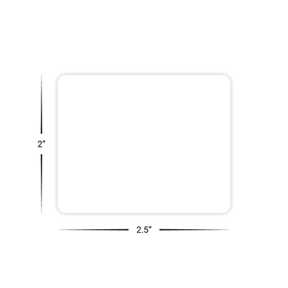 Custom Plastic 2.5" x 2" Small Rectangle Cards