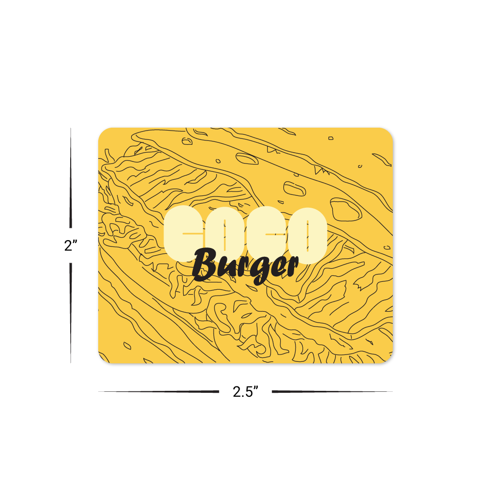 Custom Plastic 2.5" x 2" Small Rectangle Cards