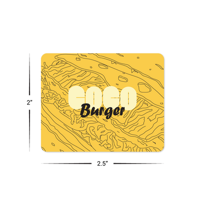 Custom Plastic 2.5" x 2" Small Rectangle Cards