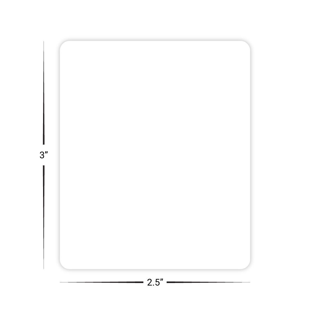 Custom Plastic 2.5" x 3" Cards