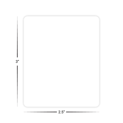 Custom Plastic 2.5" x 3" Cards