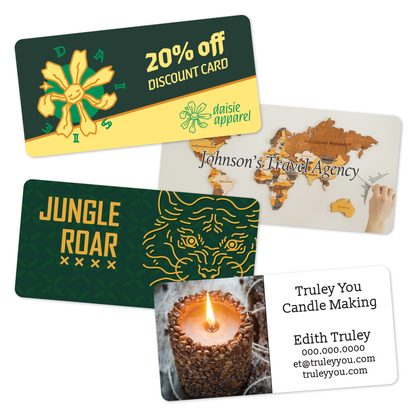 Custom Plastic 3.5" x 1.75" Rectangle Cards