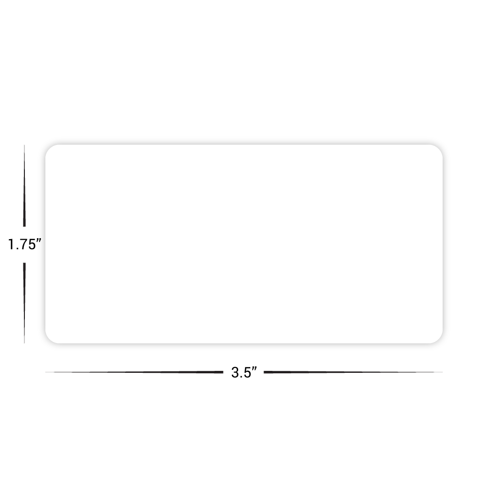 Custom Plastic 3.5" x 1.75" Rectangle Cards