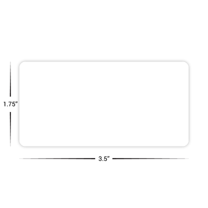 Custom Plastic 3.5" x 1.75" Rectangle Cards
