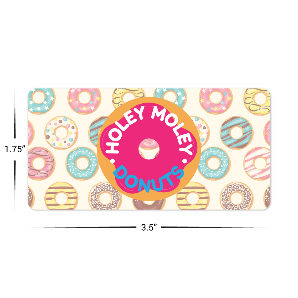 Custom Plastic 3.5" x 1.75" Rectangle Cards