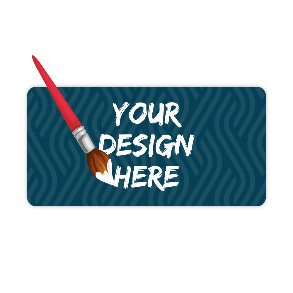 Custom Plastic 3.5" x 1.75" Rectangle Cards