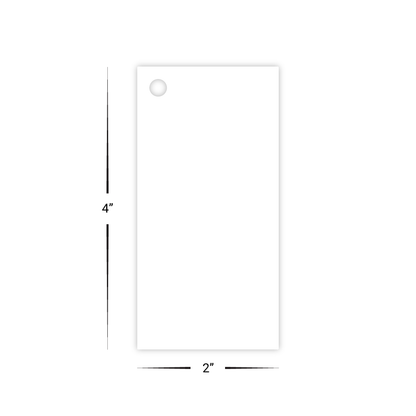 Custom Plastic 2" x 4" Rectangle Tags