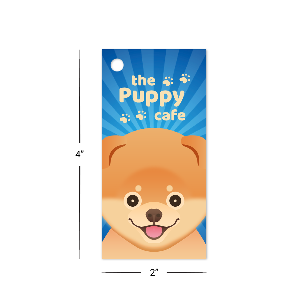 Custom Plastic 2" x 4" Rectangle Tags