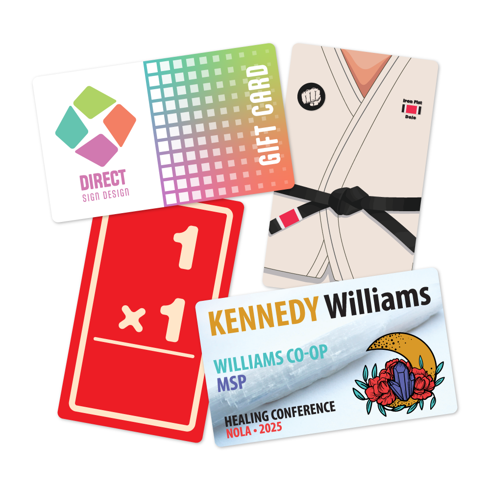 Custom Plastic 3" x 5" Cards