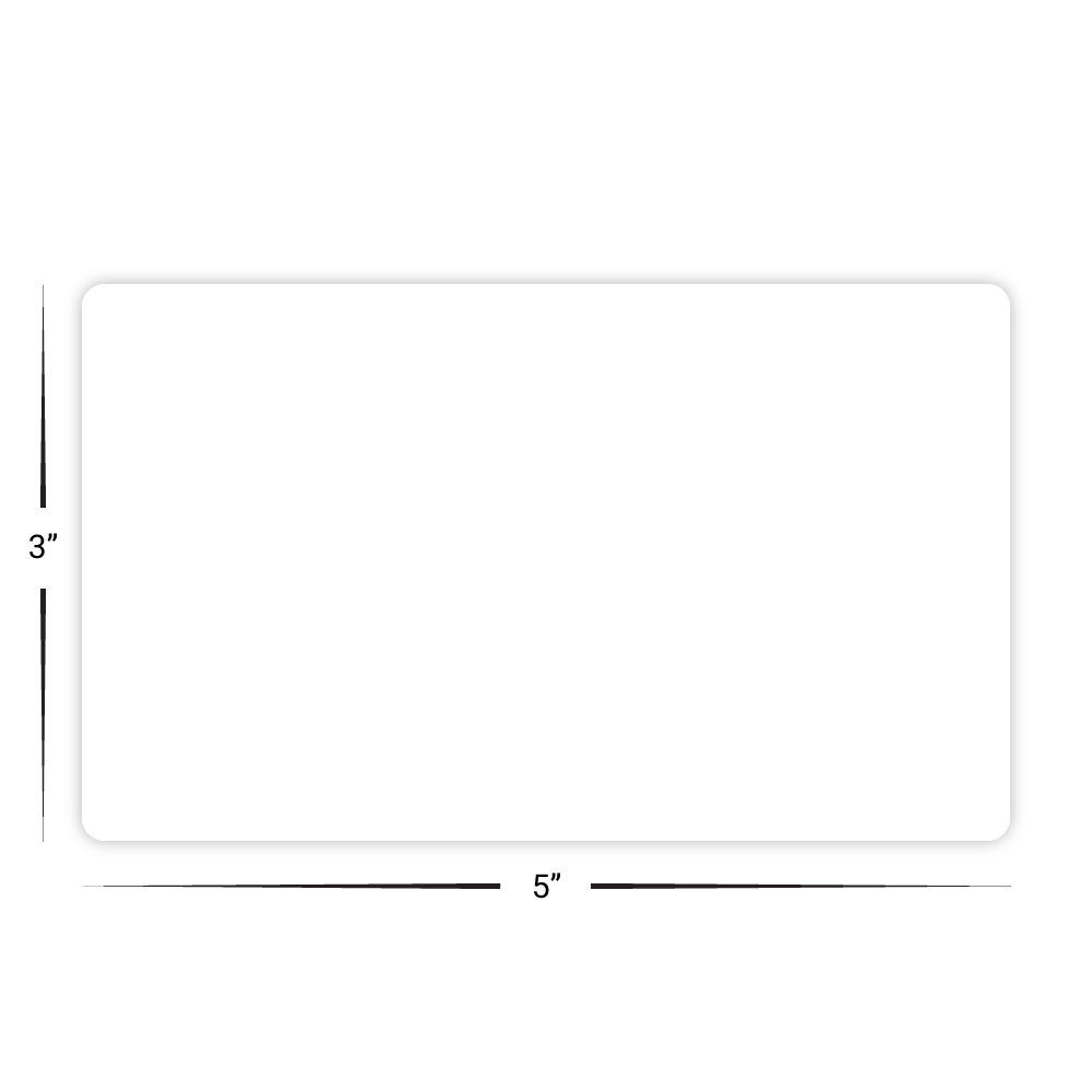 Custom Plastic 3" x 5" Cards