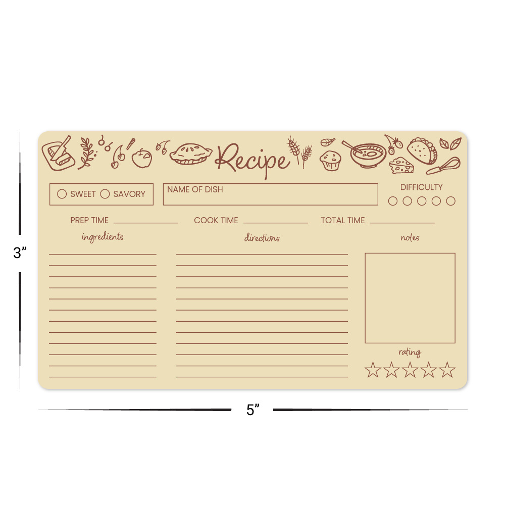 Custom Plastic 3" x 5" Cards