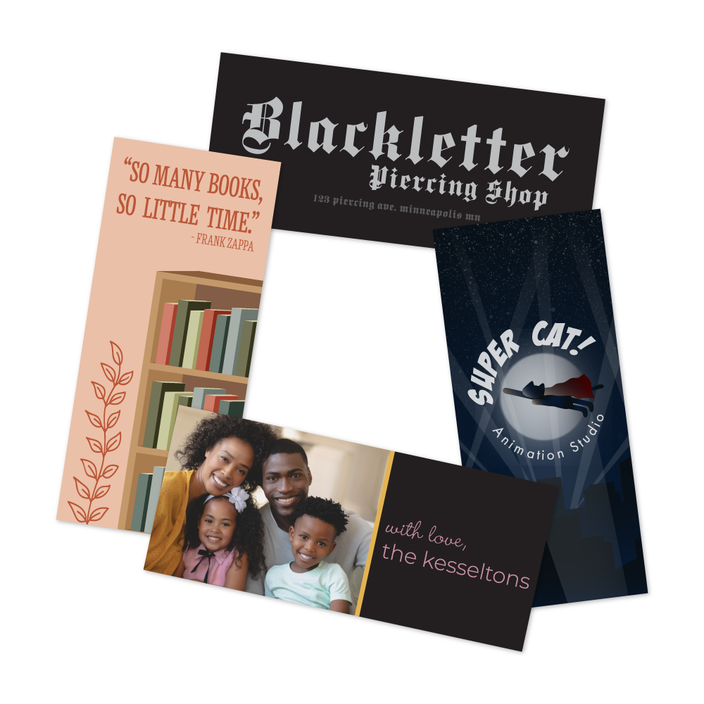 Custom Plastic 3.5" x 1.525" Narrow Cards
