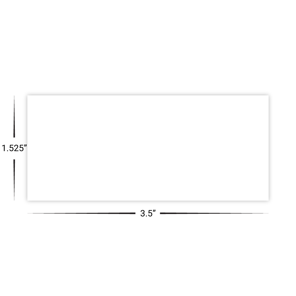 Custom Plastic 3.5" x 1.525" Narrow Cards