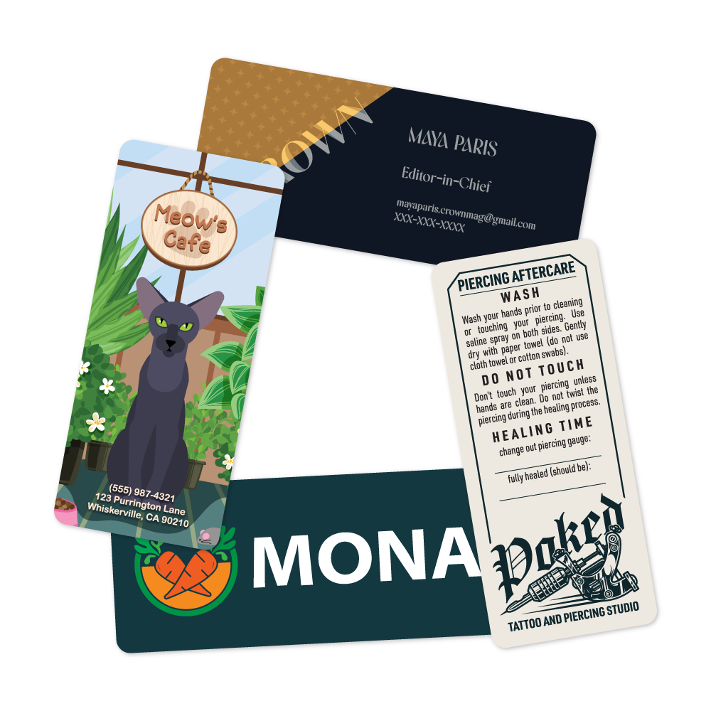 Custom Plastic 3.5" x 1.5" Cards