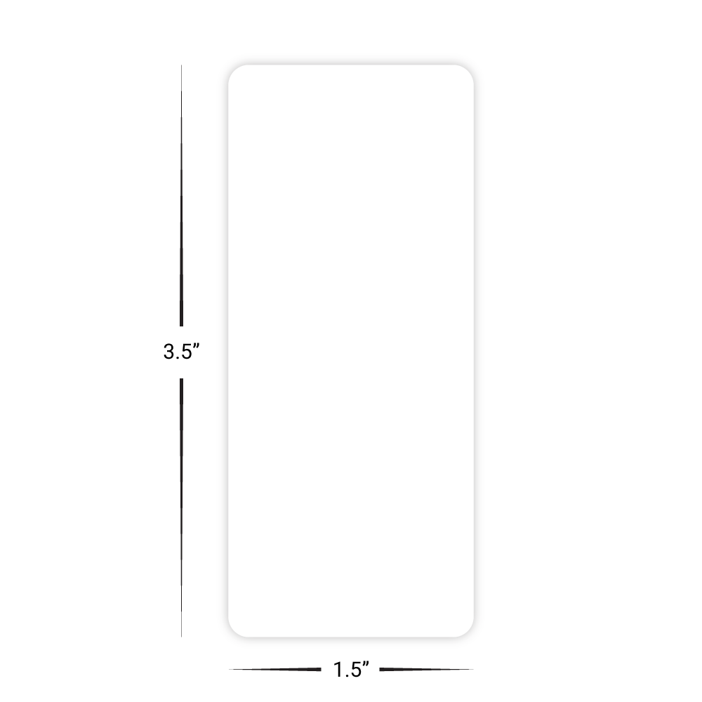 Custom Plastic 3.5" x 1.5" Cards