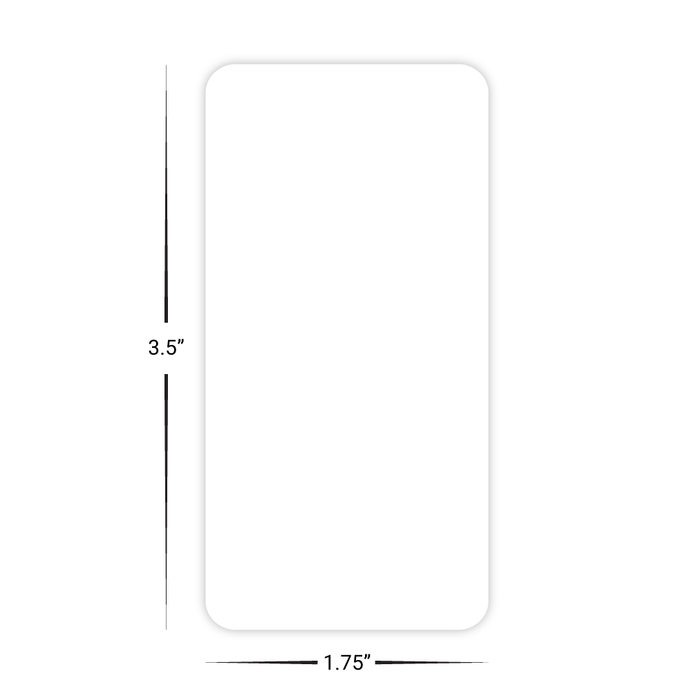 Custom Plastic 3.5" x 1.75" Rounded Corner Cards