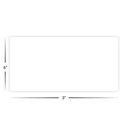 Custom Plastic 3" x 6" Rounded Corners Cards