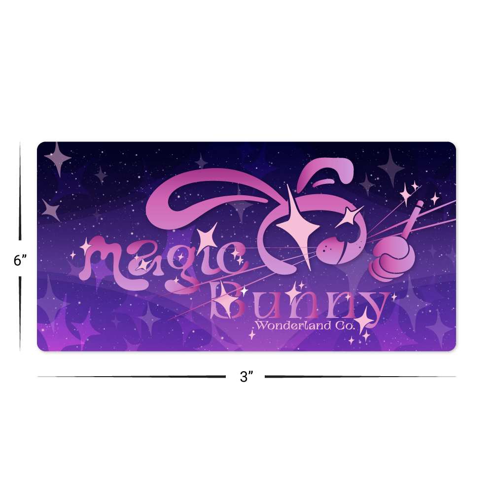 Custom Plastic 3" x 6" Rounded Corners Cards