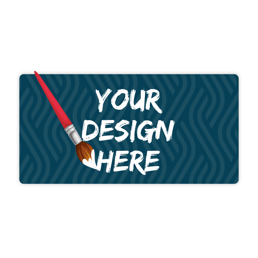Custom Plastic 3" x 6" Rounded Corners Cards