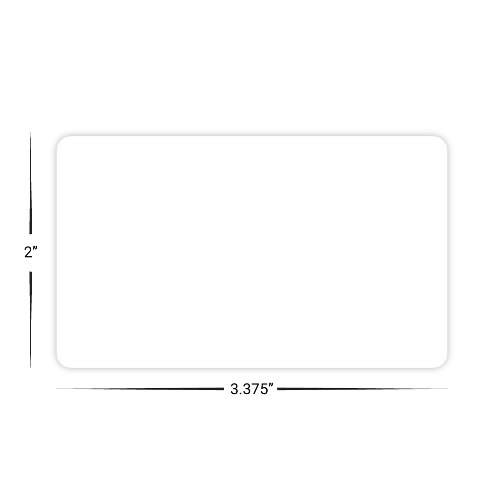 Custom Plastic 3.375" x 2" Cards
