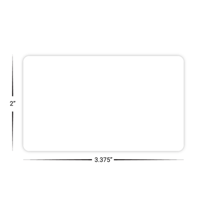 Custom Plastic 3.375" x 2" Cards