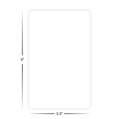 Custom Plastic 4" x 2.5" Rounded Corner Cards