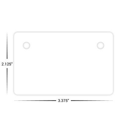 Custom Plastic 3.375" x 2.125" Cards with Two Holes