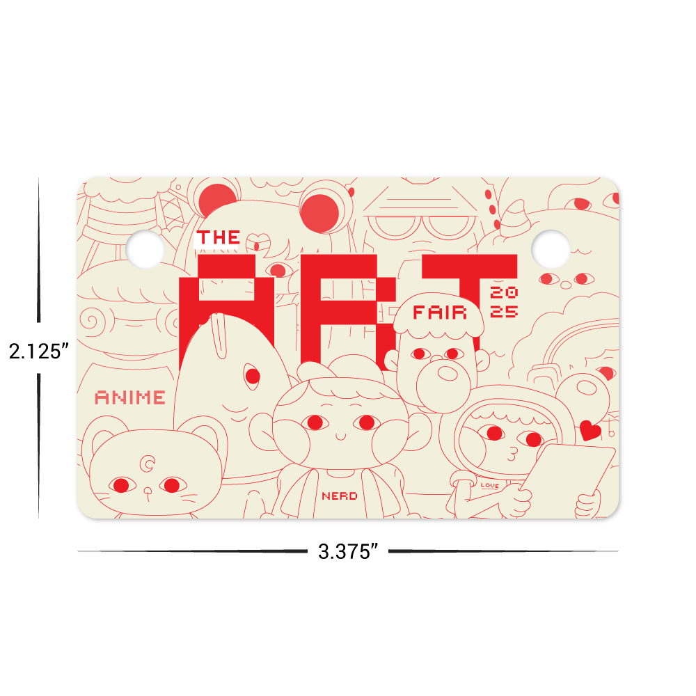 Custom Plastic 3.375" x 2.125" Cards with Two Holes