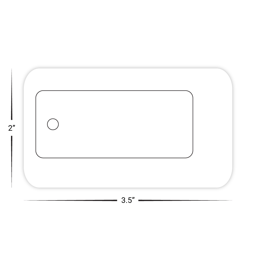 Custom Plastic Inset Punch-Out Key Tags
