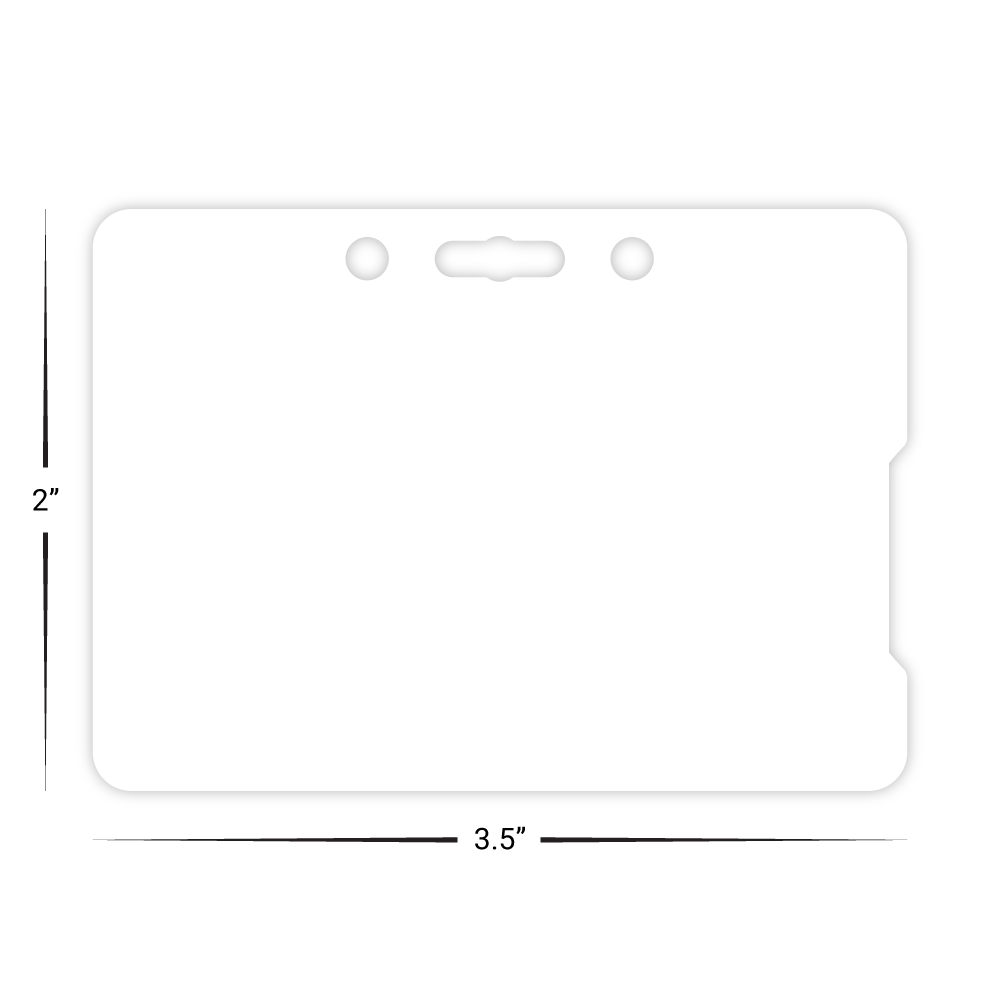 Custom Plastic 3.5" x 2.5" Rectangle Indent Badges