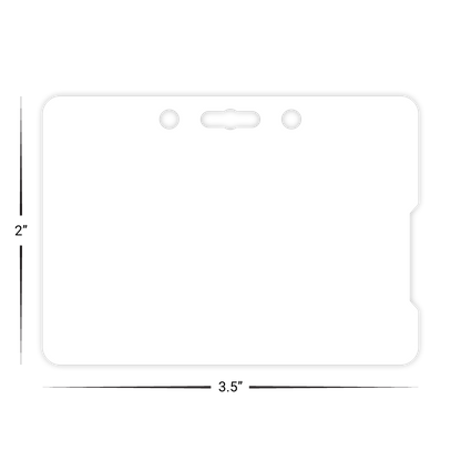 Custom Plastic 3.5" x 2.5" Rectangle Indent Badges