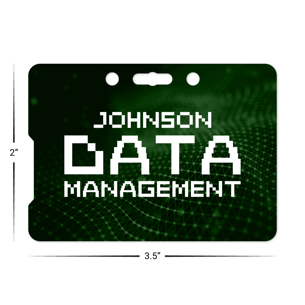 Custom Plastic 3.5" x 2.5" Rectangle Indent Badges