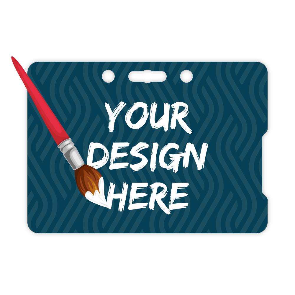 Custom Plastic 3.5" x 2.5" Rectangle Indent Badges
