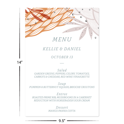 Custom Menu/Signage - 9.5" x 14" Shape
