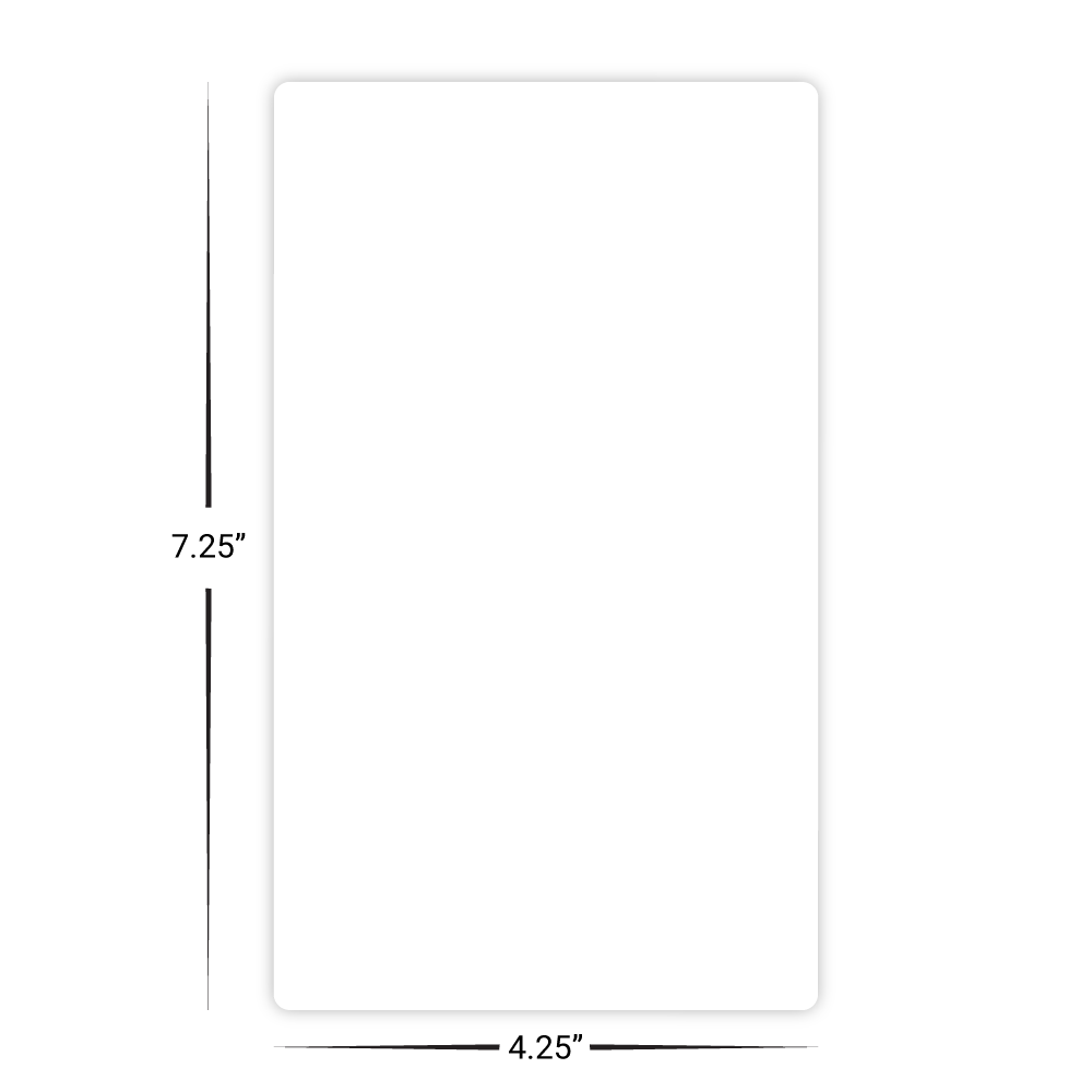 Custom Plastic 4.25" x 7.25" Long Rectangle Signage