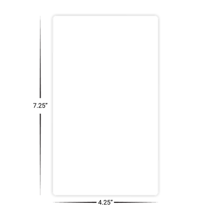 Custom Plastic 4.25" x 7.25" Long Rectangle Signage