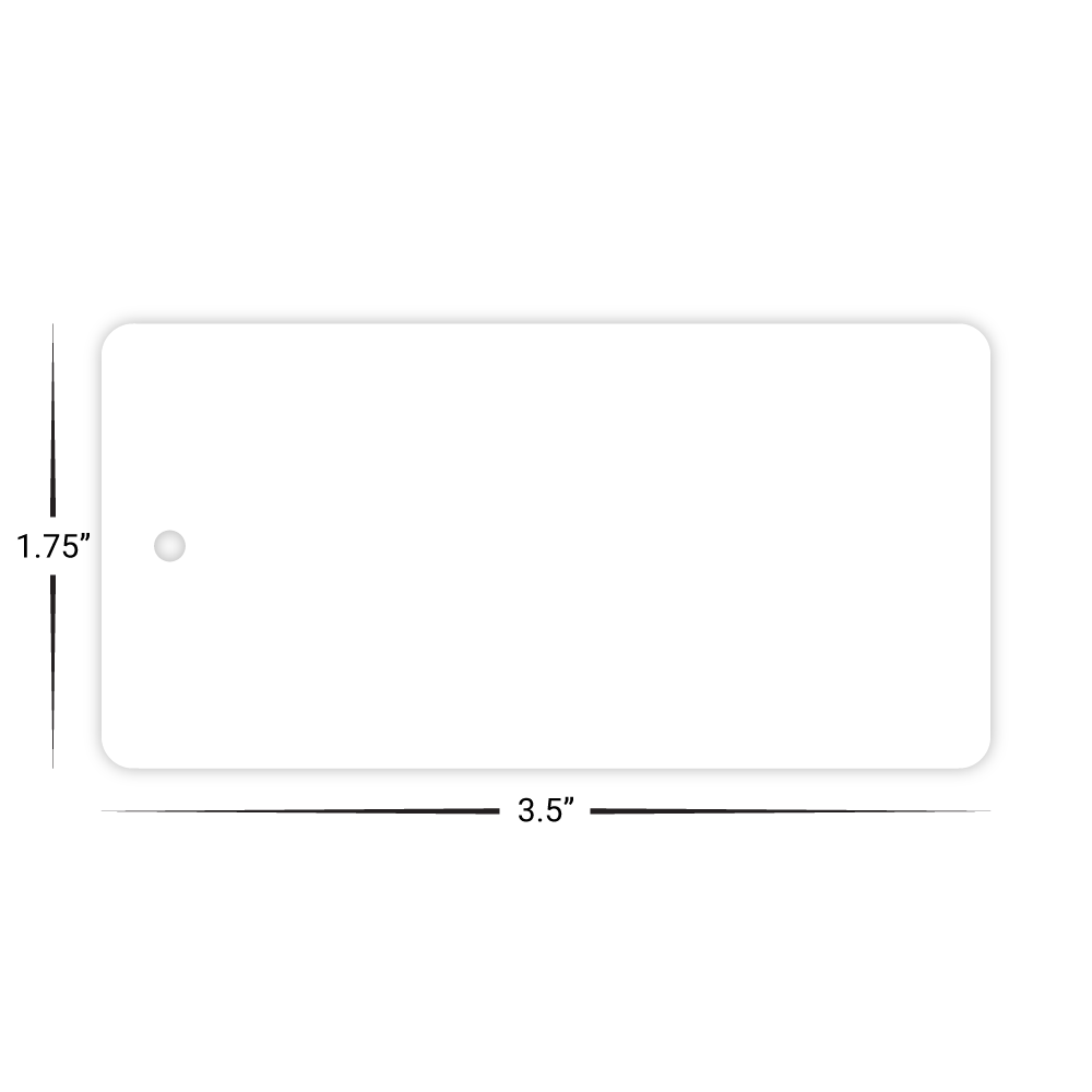 Custom Plastic 1.75" x 3.5" Tags