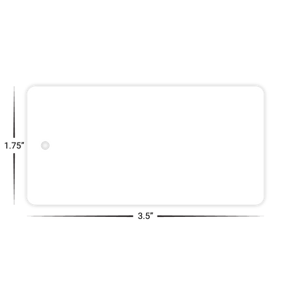 Custom Plastic 1.75" x 3.5" Tags