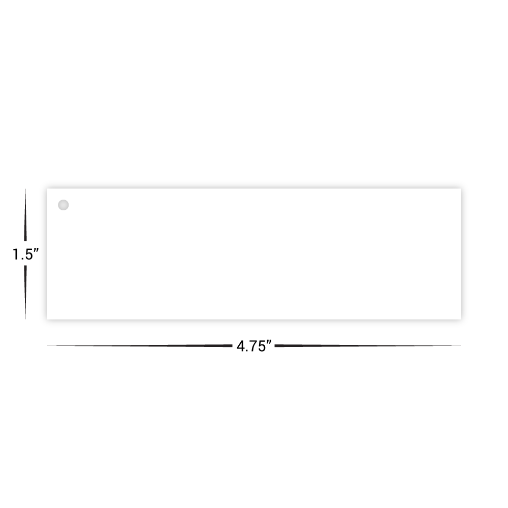 Custom Plastic 4.75" x 1.5" Square Corner Narrow Cards