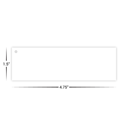Custom Plastic 4.75" x 1.5" Square Corner Narrow Cards