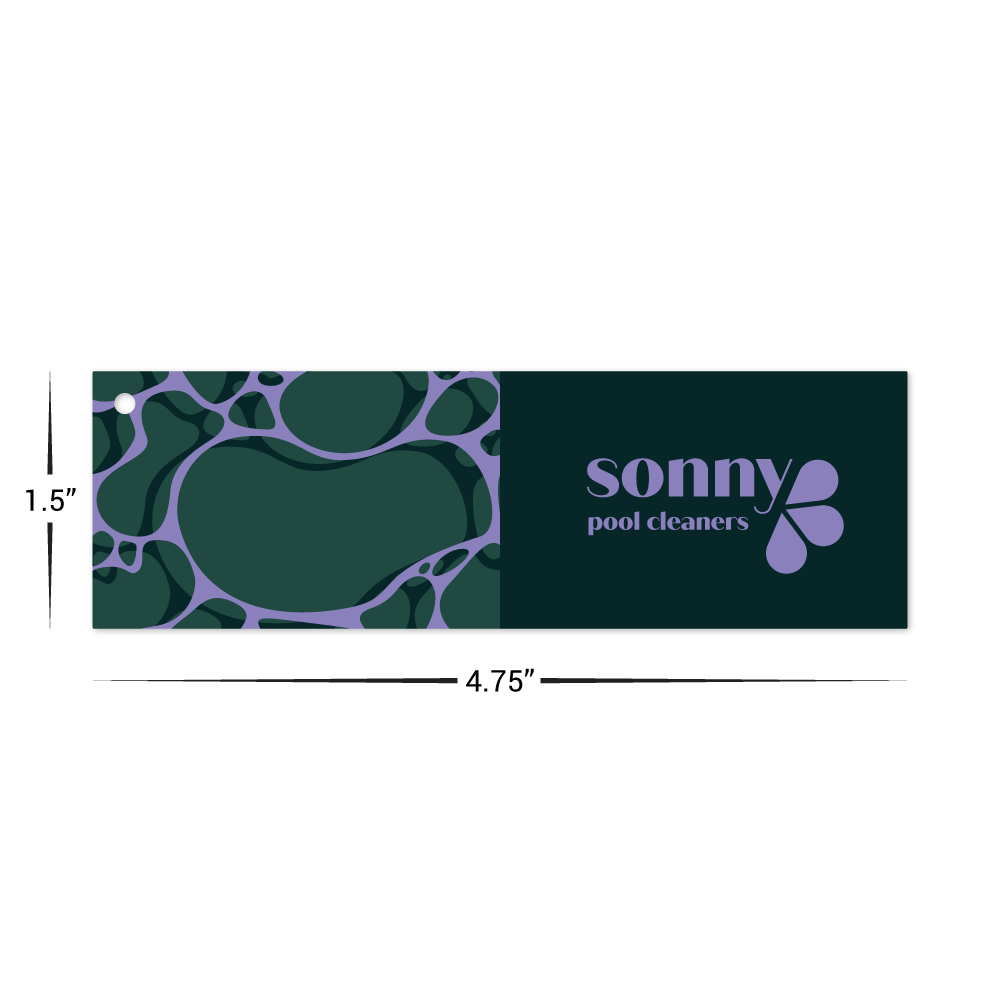 Custom Plastic 4.75" x 1.5" Square Corner Narrow Cards