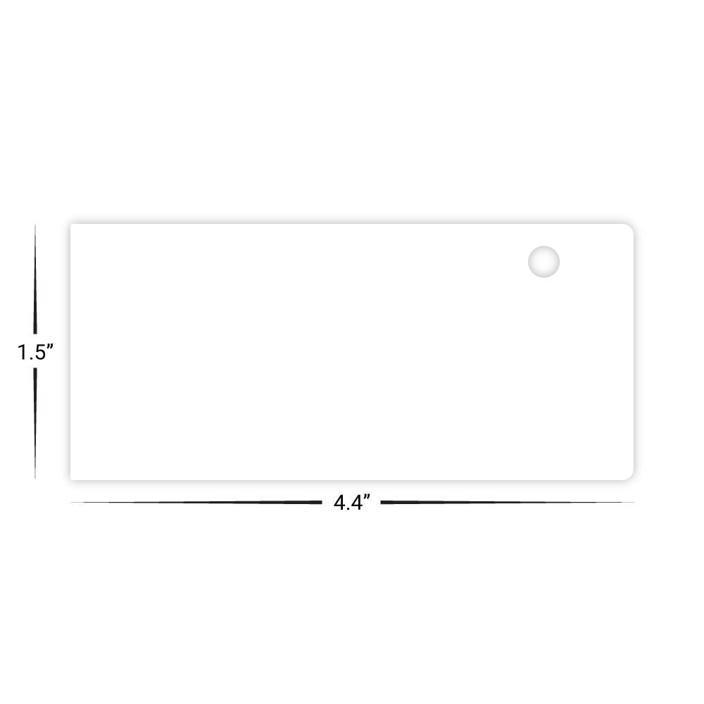 Custom Plastic 2" x 4.4" Rectangle Tags