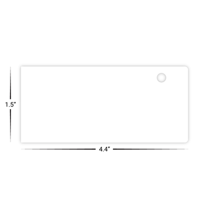Custom Plastic 2" x 4.4" Rectangle Tags