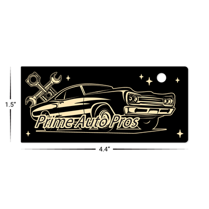 Custom Plastic 2" x 4.4" Rectangle Tags