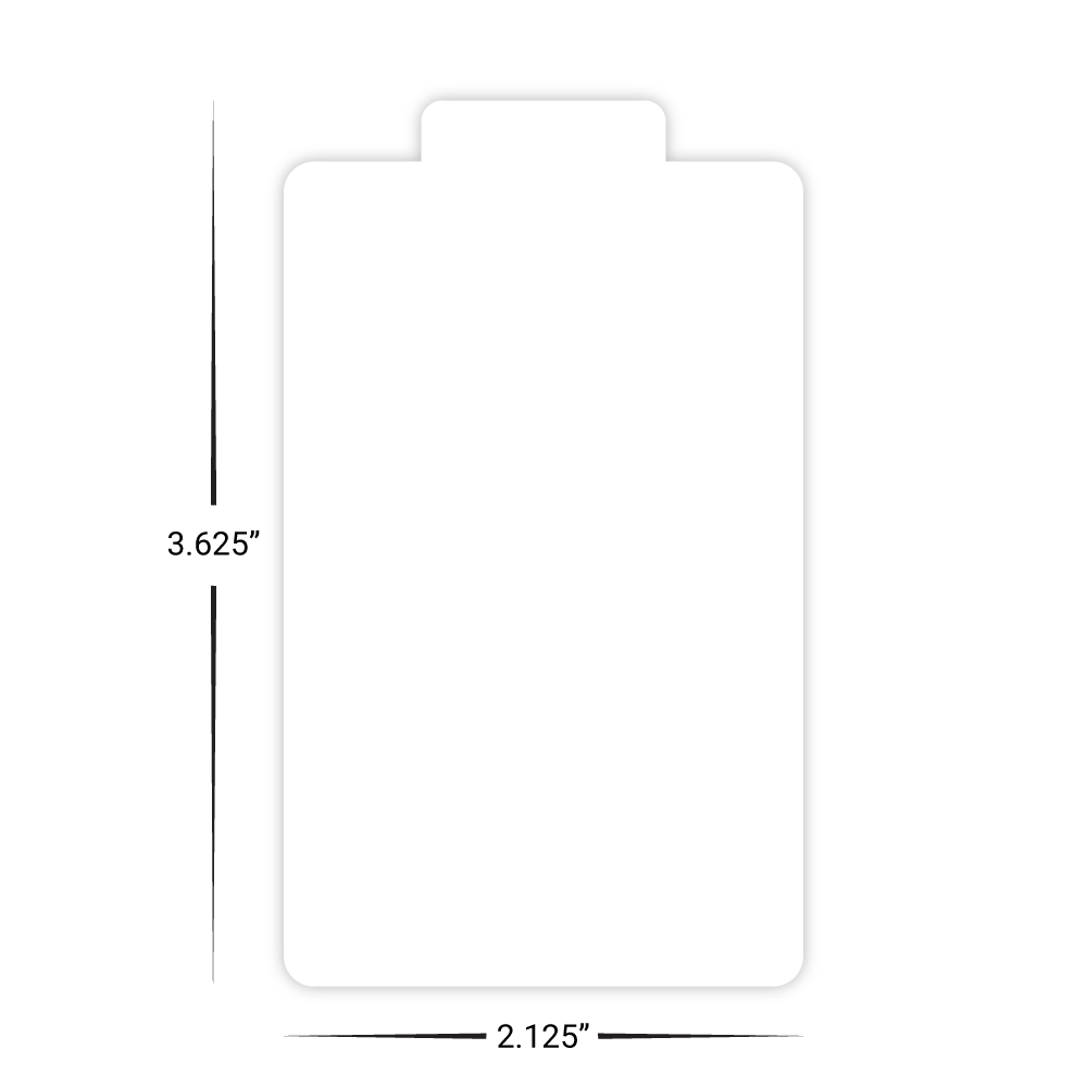 Custom Plastic 3.625" x 2.125" Cannister Shape Tags