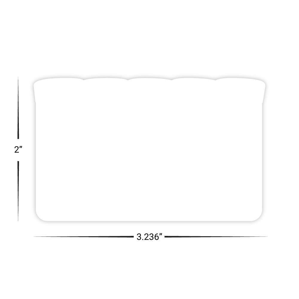 Custom Plastic 3.236" x 2" Loaf Shape Cards